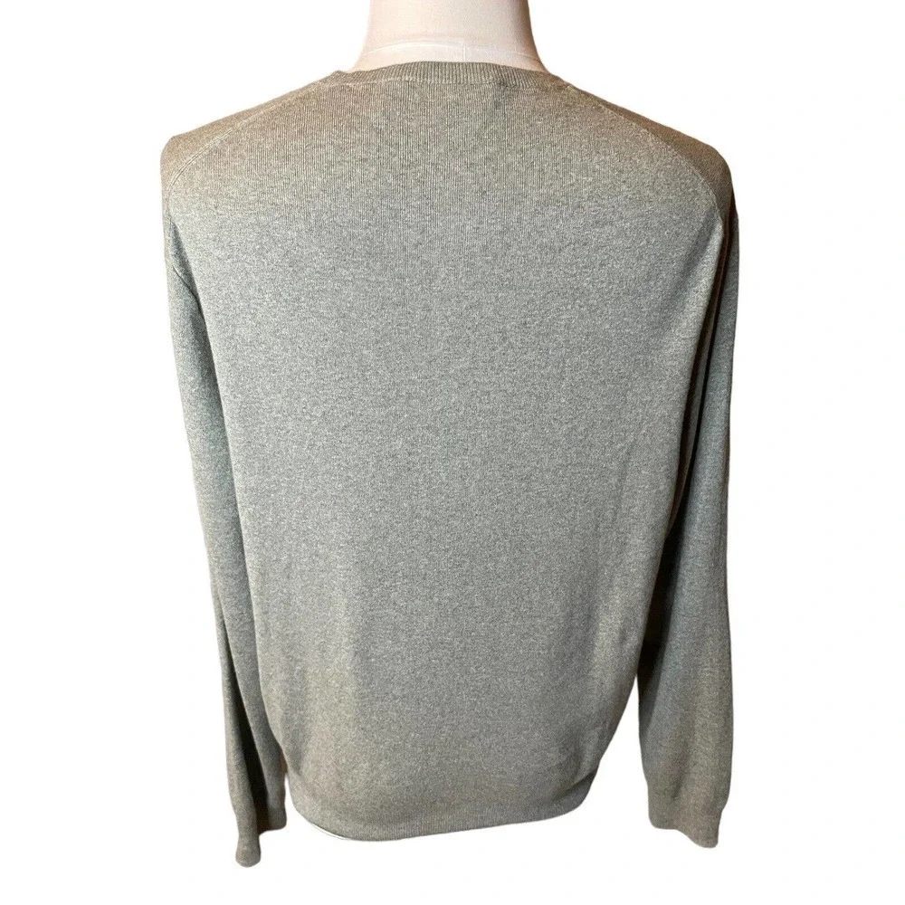 Ralph Lauren Polo XL Pima Cotton V-Neck Long Sleeve Gray Sweater